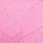 Rosa Baumwoll-Pullover mit tonigem Webband - Herren