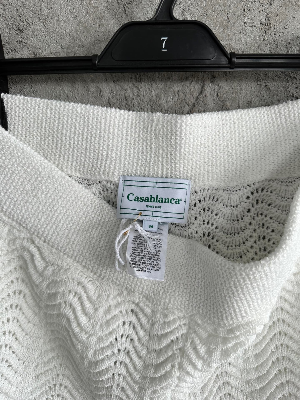 White Knit Crochet Drawstring - Men's