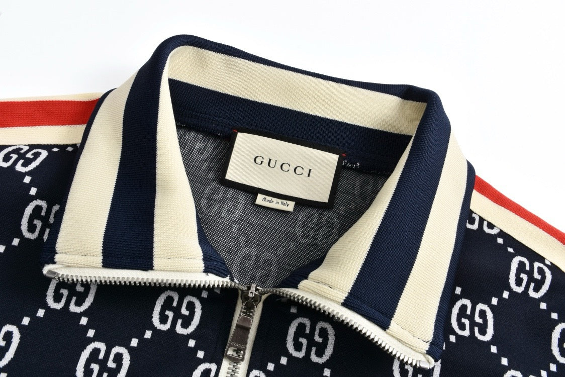 Navy Jersey Monogram Track - Men's