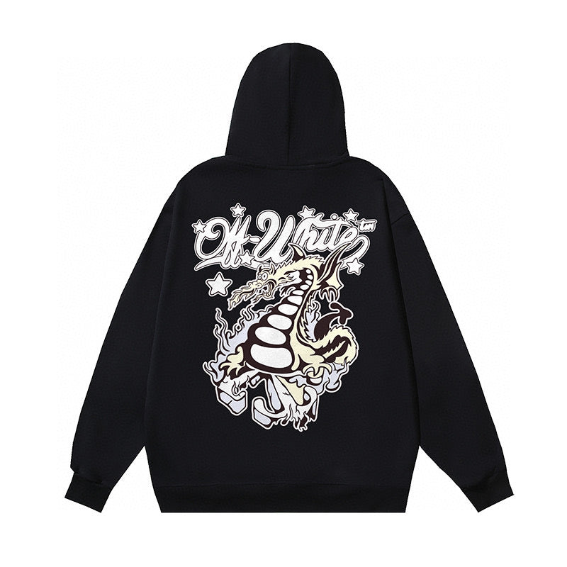 Black Cotton Arrow Logo Pullover - Men's