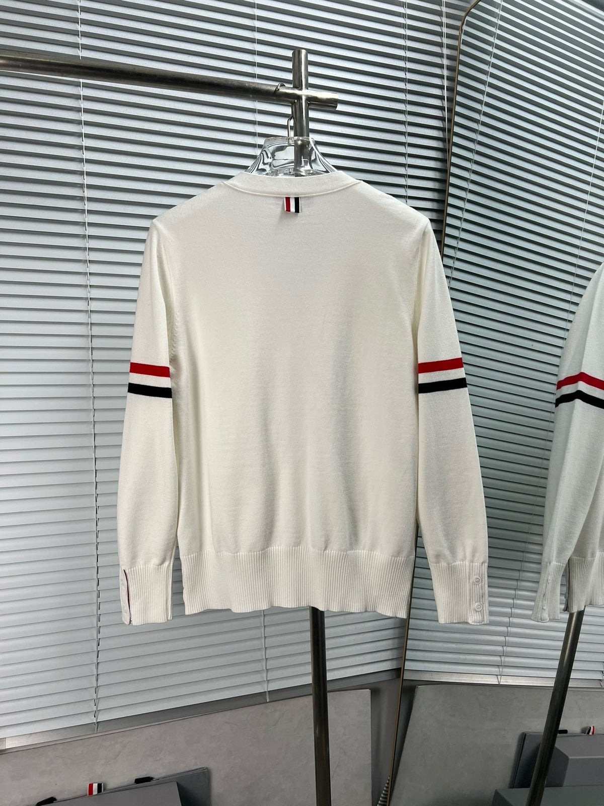 RWB Stripe Cardigan White - Men's