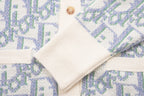 Blue Jacquard Monogram Cardigan - Men's