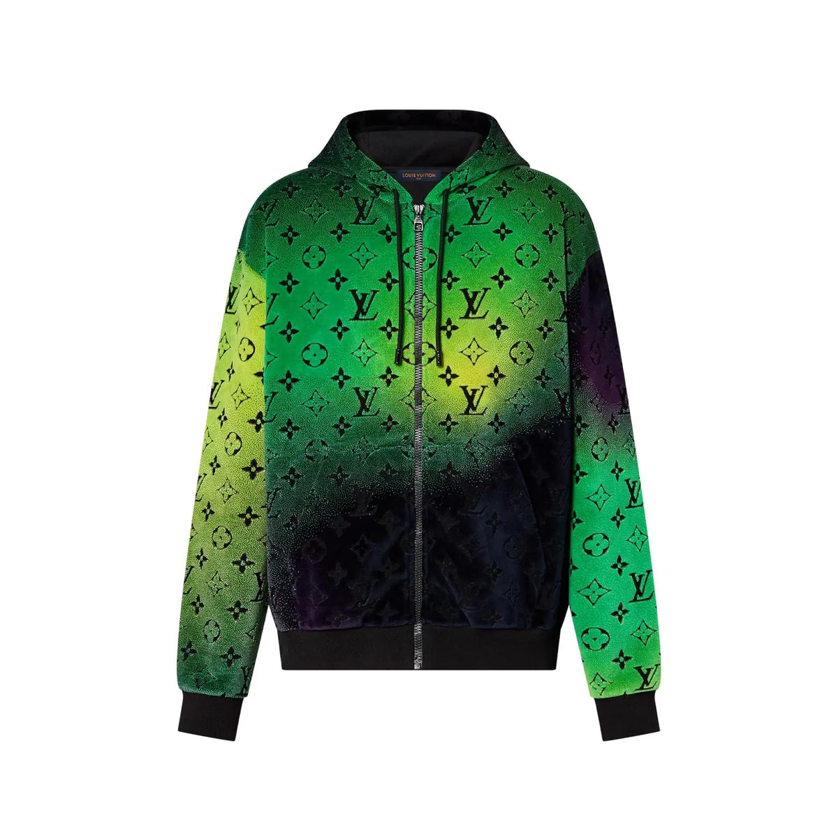 Monogram Zipped Velvet Hoodie – the intricately crafted jacquard conveys ethereal luminescent tones shifting across – LUX VERSE Luxury Designer Fashion Outlet