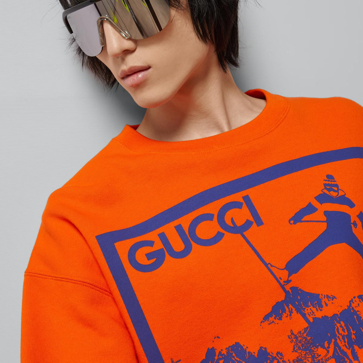 Cotton Jersey Sweatshirt – padded leather, fleece, and other fabrics are updated with new logo details – LUX VERSE Luxury Designer Fashion Outlet