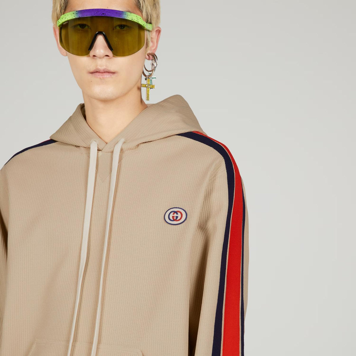 Jersey Hooded Sweatshirt – a blend of unexpected designs and materials shapes ready-to-wear pieces throughout – LUX VERSE Luxury Designer Fashion Outlet