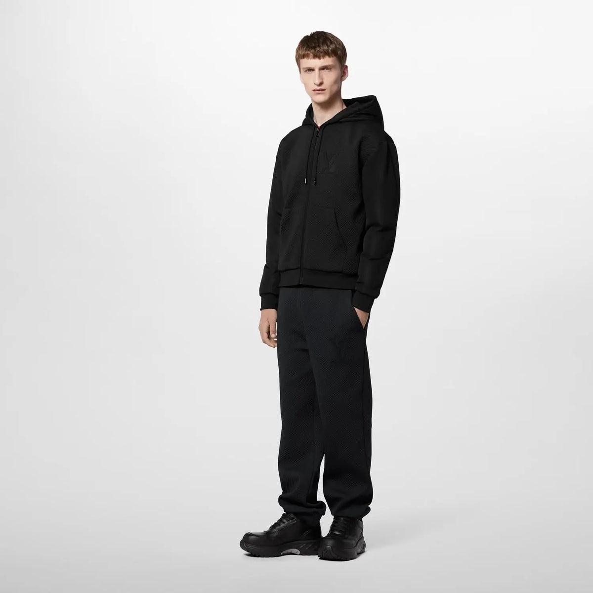 Hybrid Zipped Technical Cotton Hoodie – the padded technical sleeves and hood strengthen the outerwear feel – LUX VERSE Luxury Designer Fashion Outlet