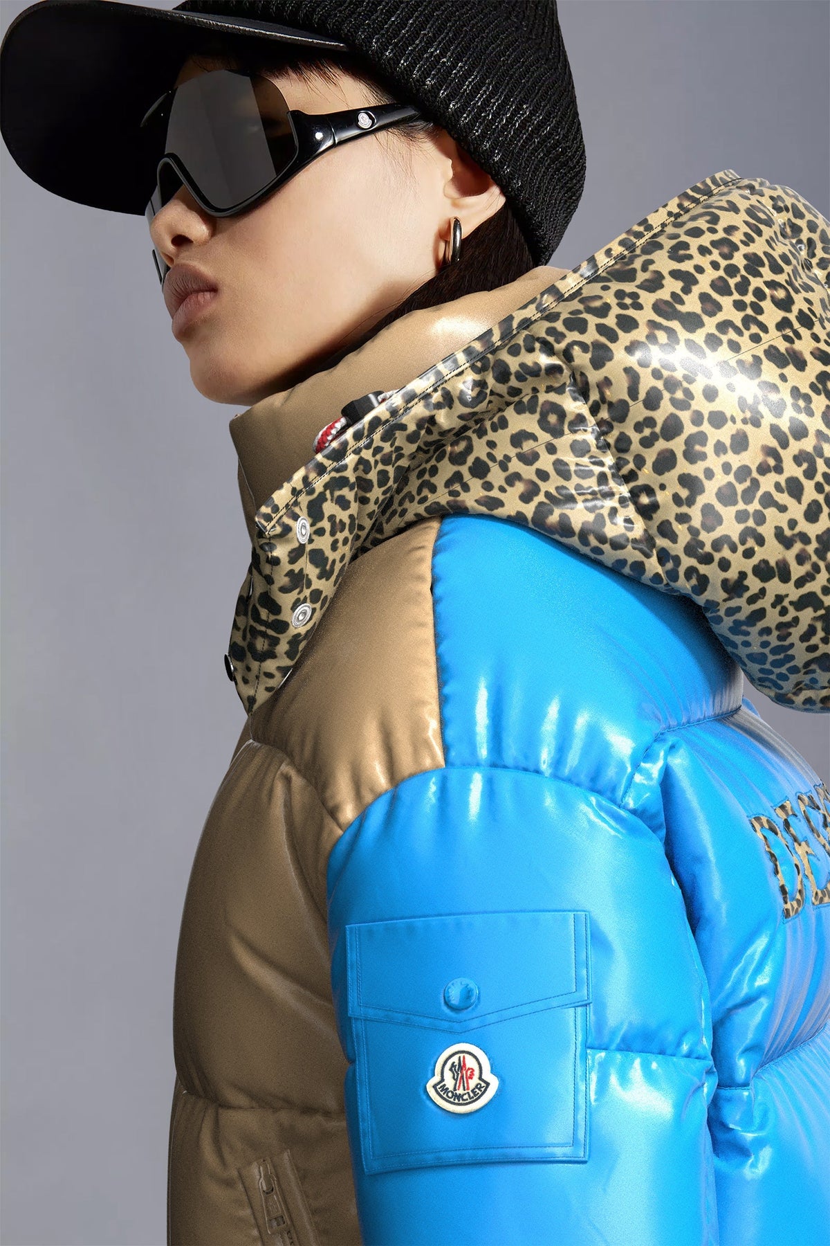 Mir Short Down Jacket – crafted from nylon laquè Nylon laquè lining Down-filled Detachable hood, adjustable – LUX VERSE Luxury Designer Fashion Outlet
