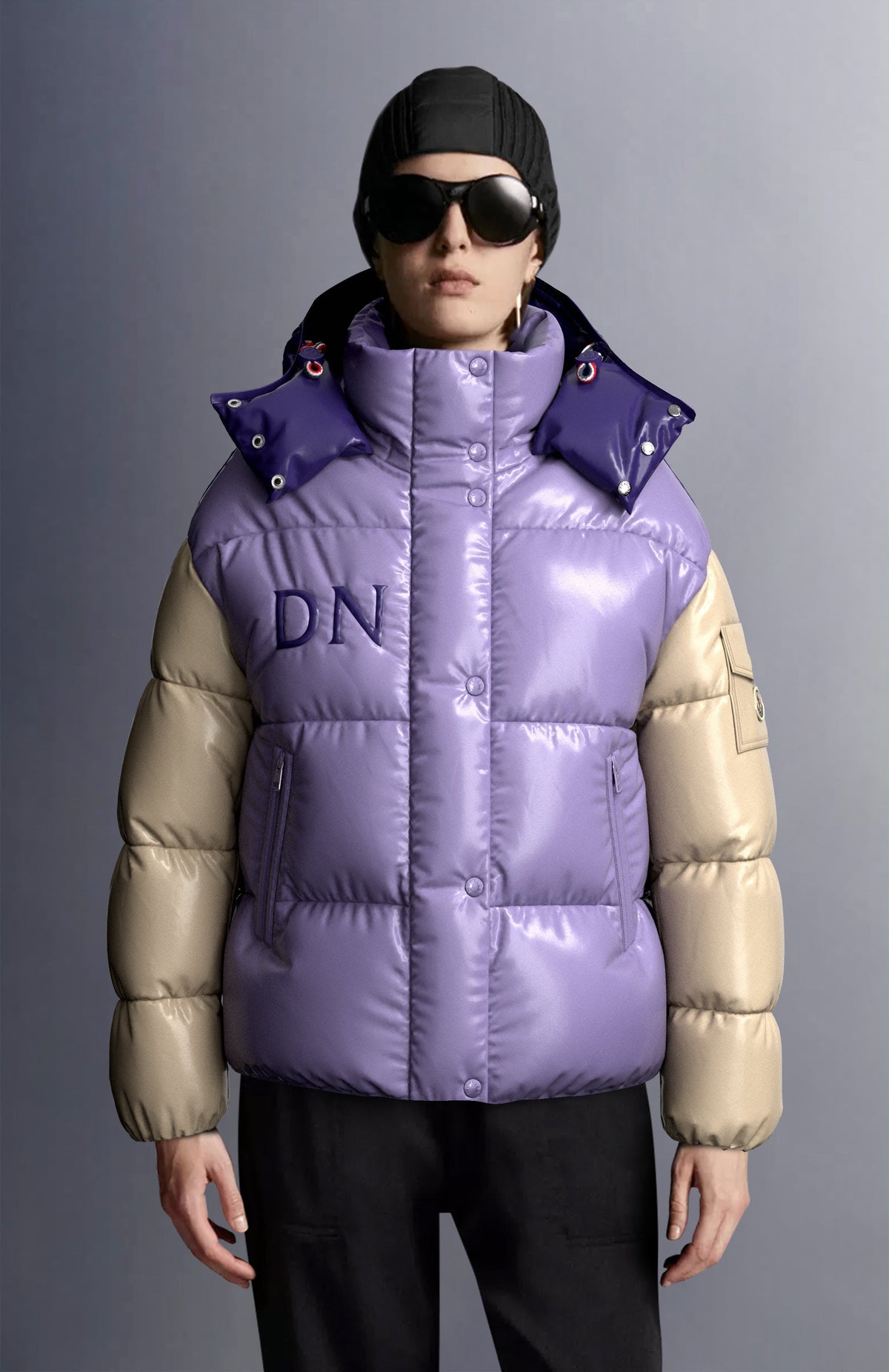 Mir Short Down Jacket – a classic for women, the Mir down jacket is crafted from iconic nylon laquè – LUX VERSE Luxury Designer Fashion Outlet