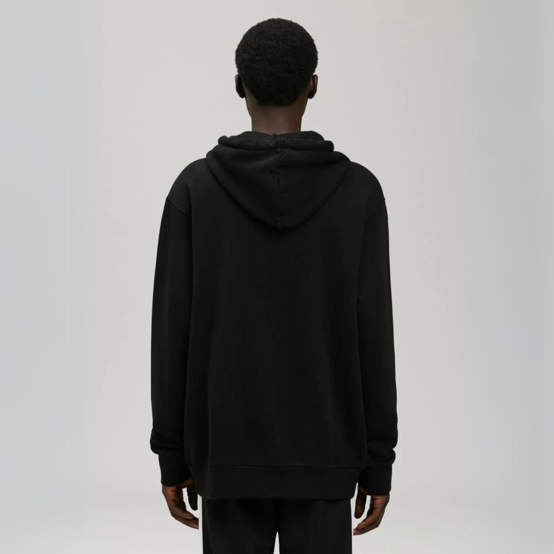 LOS ANGELES SPRAYED HOODIE – lONG SLEEVES HOODED SWEATSHIRT IN BLACK – LUX VERSE Luxury Designer Fashion Outlet