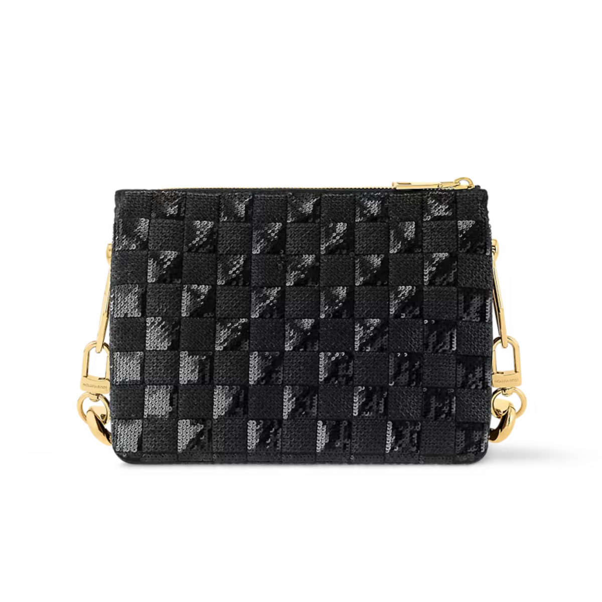 Coussin BB Iconic Pattern – fitted with a removable adjustable leather strap and a detachable chunky chain – LUX VERSE Luxury Designer Fashion Outlet