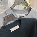 Graues Baumwoll-T-Shirt mit Logo-Print, Kurzarm – Herren