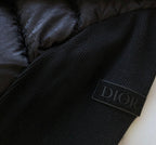 Dunkelblaue und schwarze Pufferjacke – Herren