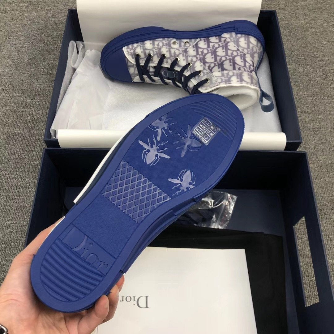 B23 High-Top Blue Oblique Sneakers