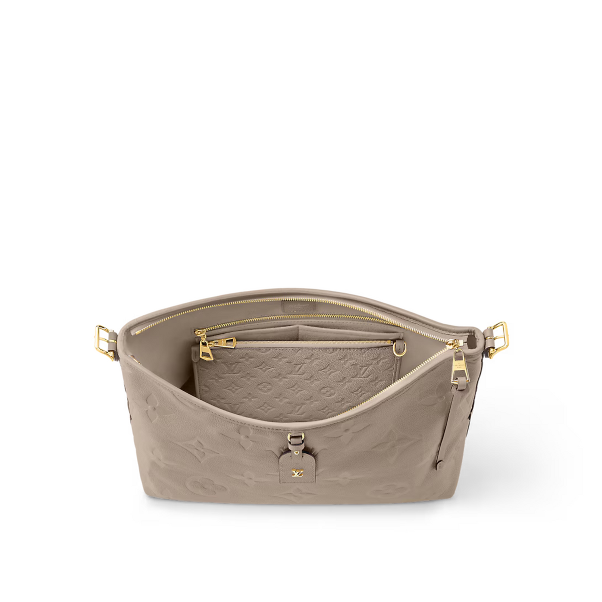 CarryAll MM Tourterelle Gray – roomy enough to accommodate a laptop, it is perfect for day-to-business use – LUX VERSE Luxury Designer Fashion Outlet