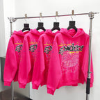 Pinker Baumwoll-Pullover mit Grafik – Herren
