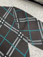 Strickjacke mit Karomuster Kamel - Herren