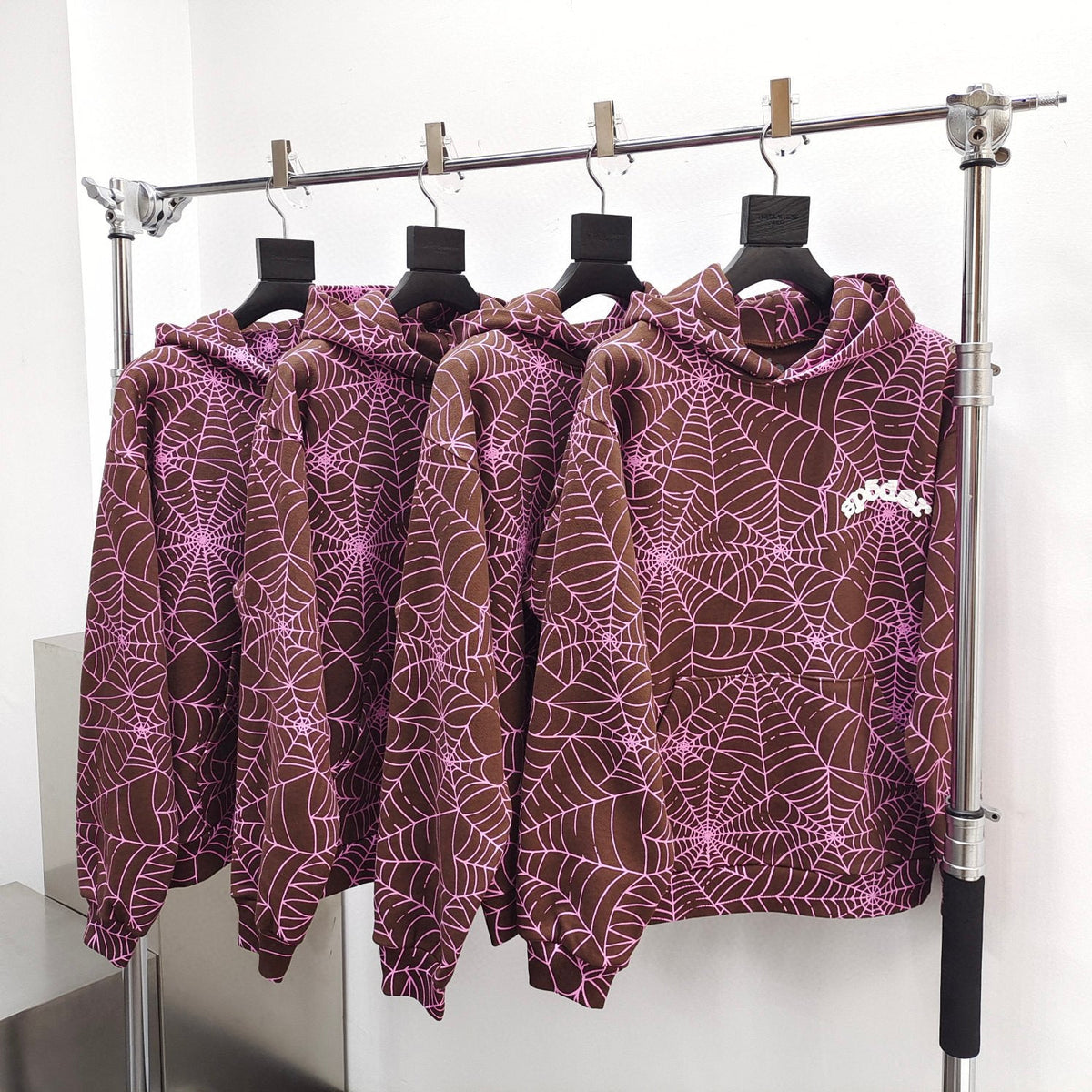 Burgundyfarbener Baumwoll-Pullover mit Webmuster – Herren