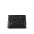 Coussin PM Black – this model is fitted with a wide, adjustable textile strap for a casual carry, – LUX VERSE Luxury Designer Fashion Outlet