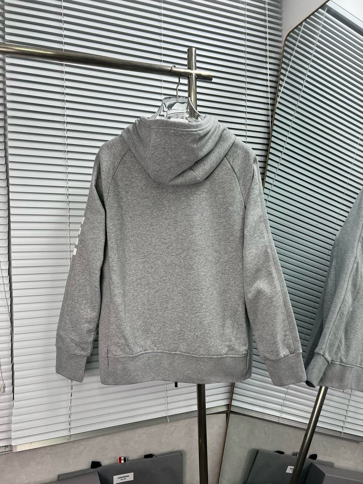 4-Bar Reißverschluss-Hoodie Schwarz - Herren