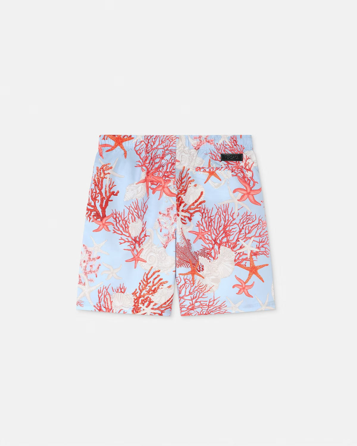 Barocco Sea Boardshorts – barocco Sea print Side pockets Back welt pocket Mesh slip lining Elastic drawstring – LUX VERSE Luxury Designer Fashion Outlet