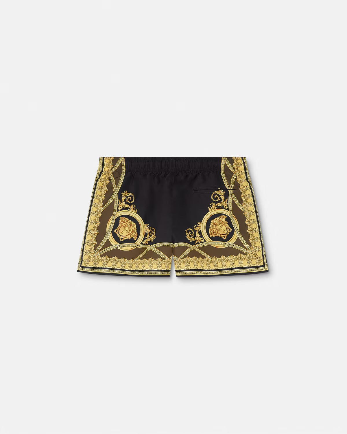 La Coupe Des Dieux Swim Shorts – la Coupe des Dieux print Side pockets Back welt pocket Mesh slip lining Elastic – LUX VERSE Luxury Designer Fashion Outlet