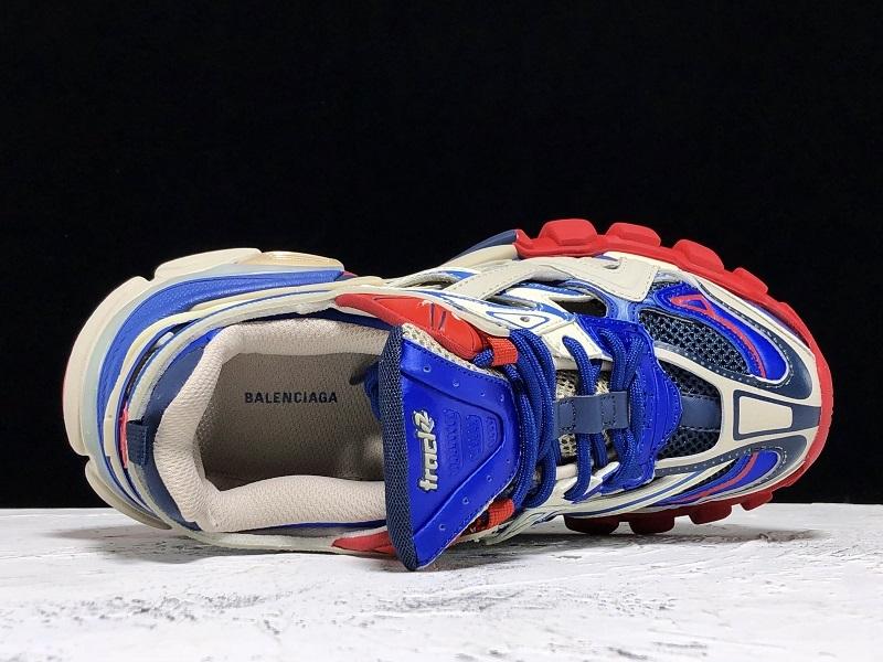 Track White Blue and Red Sneakers