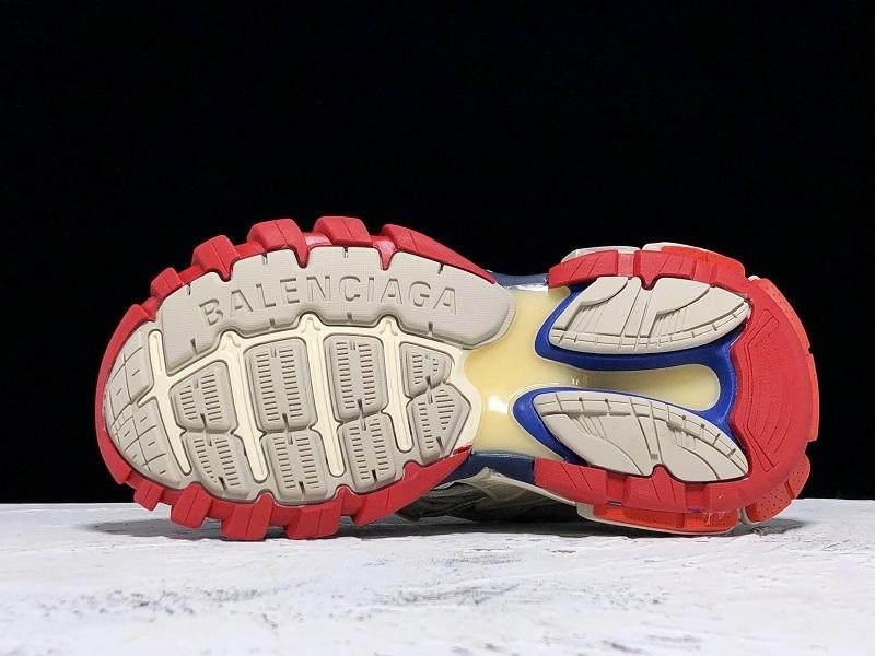 Track White Blue and Red Sneakers
