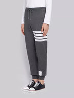 Marineblaue Jogginghose aus Baumwolle mit Bar-Streifen – Herren