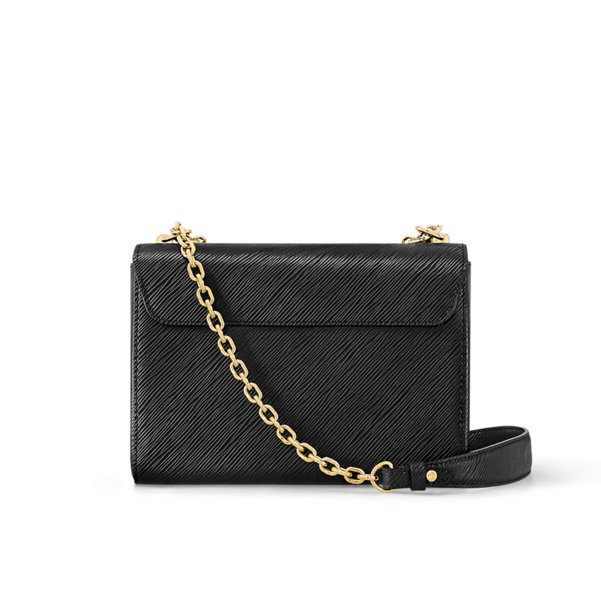 Twist MM Smooth Leather – the signature Twist lock features engraved Nanogram details Black Epi grained – LUX VERSE Luxury Designer Fashion Outlet