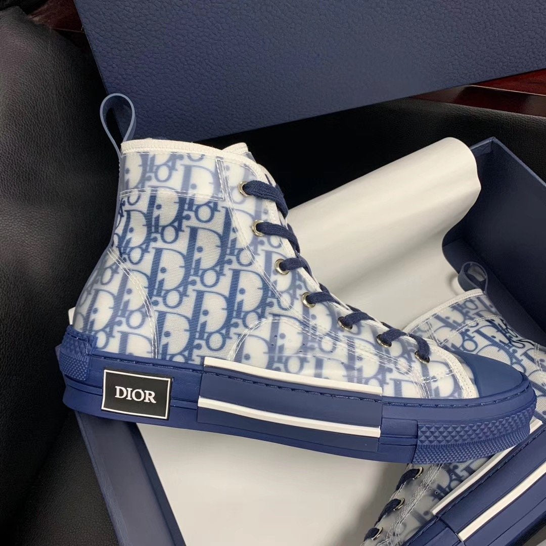 B23 High-Top Blue Oblique Sneakers
