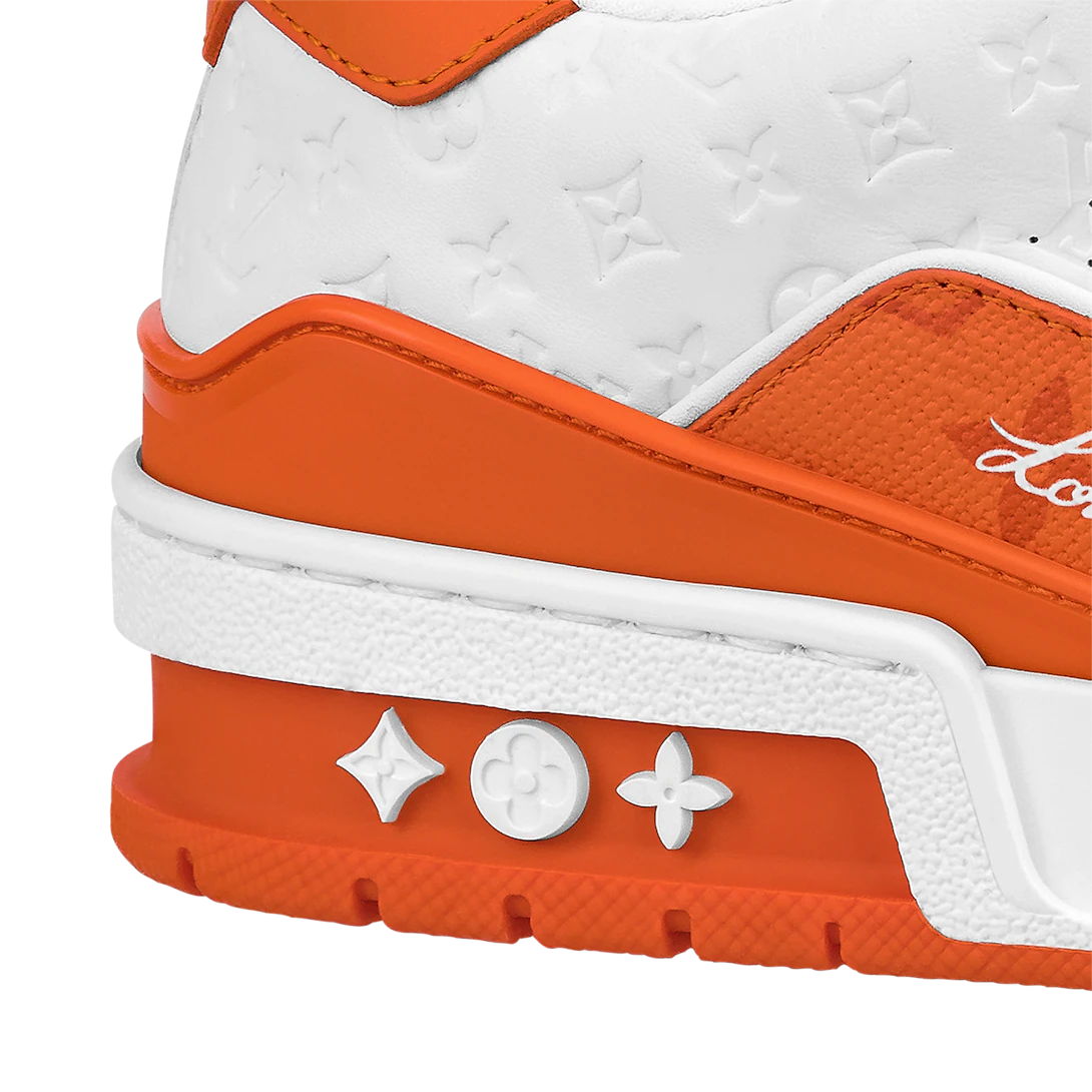 Trainer Iconic Sneaker – this version of the Trainer sneaker combines Monogram leather with calfskin embossed – LUX VERSE Luxury Designer Fashion Outlet