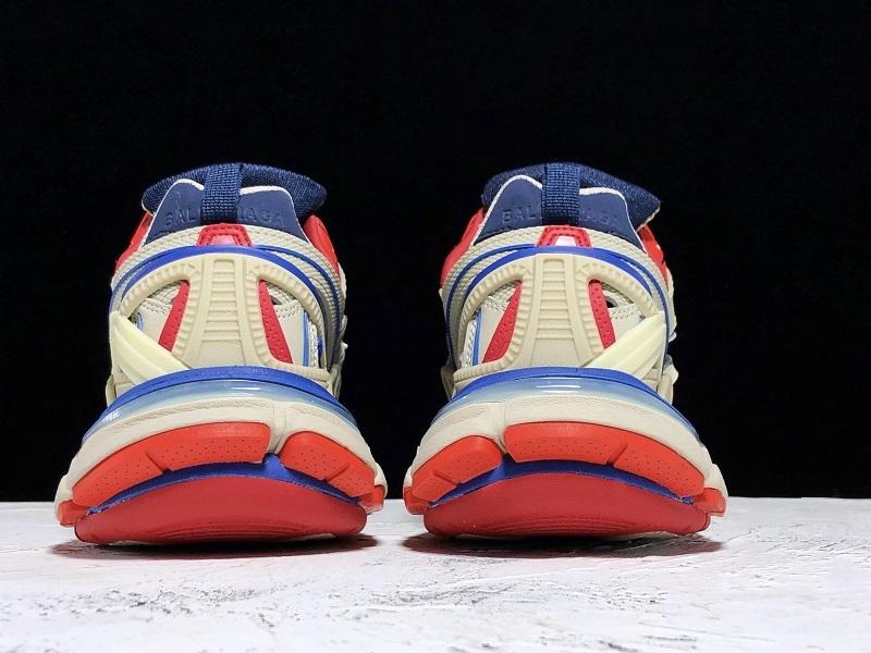 Track White Blue and Red Sneakers