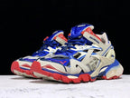 Track White Blue and Red Sneakers