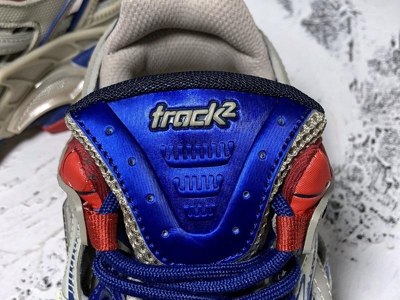 Track White Blue and Red Sneakers