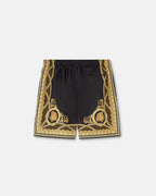 La Coupe Des Dieux Boardshorts – coupe des Dieux print Side pockets Back welt pocket Mesh slip lining Elastic – LUX VERSE Luxury Designer Fashion Outlet