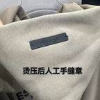 Black Cotton Text Logo Pullover - Men's