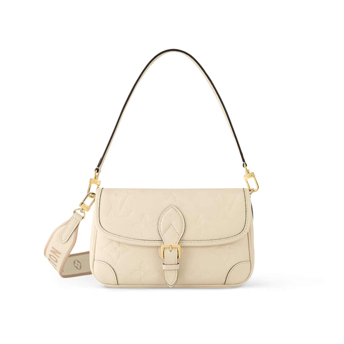 Diane Crème Beige – the Diane satchel is made from Monogram Empreinte, the Maison’s signature embossed – LUX VERSE Luxury Designer Fashion Outlet