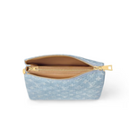 Coussin BB Blue Denim – the bag features a chunky chain and a leather smart strap, both removable – LUX VERSE Luxury Designer Fashion Outlet