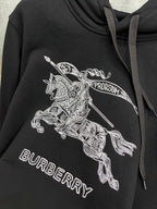 Kapuzenpullover mit Ritter-Print – Herren