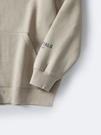 Weißer, unifarbener Reißverschluss-Hoodie aus Baumwolle – Herren