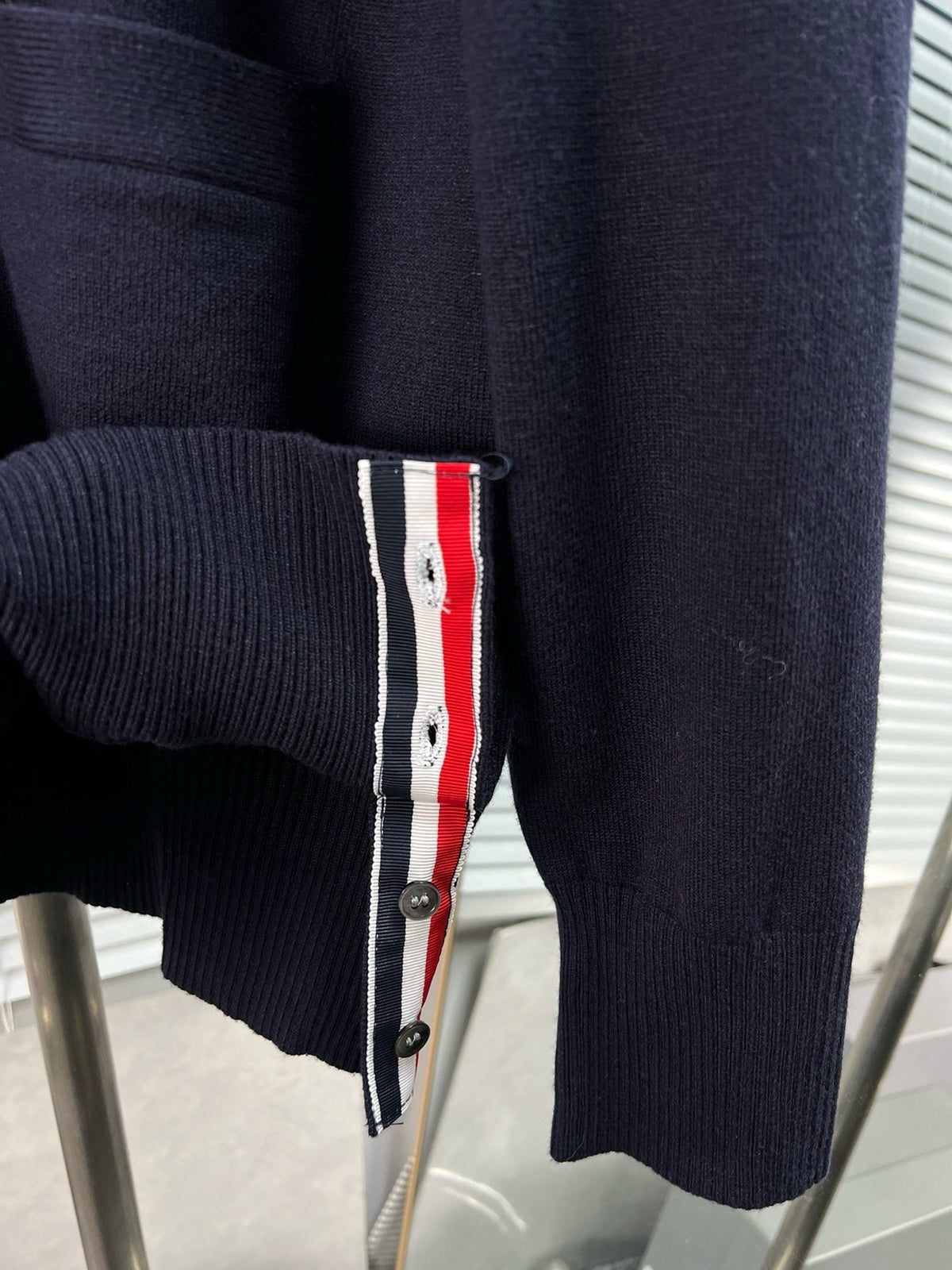 RWB Stripe Cardigan White - Men's
