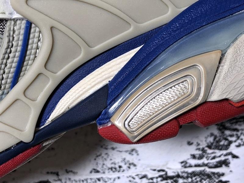 Track White Blue and Red Sneakers