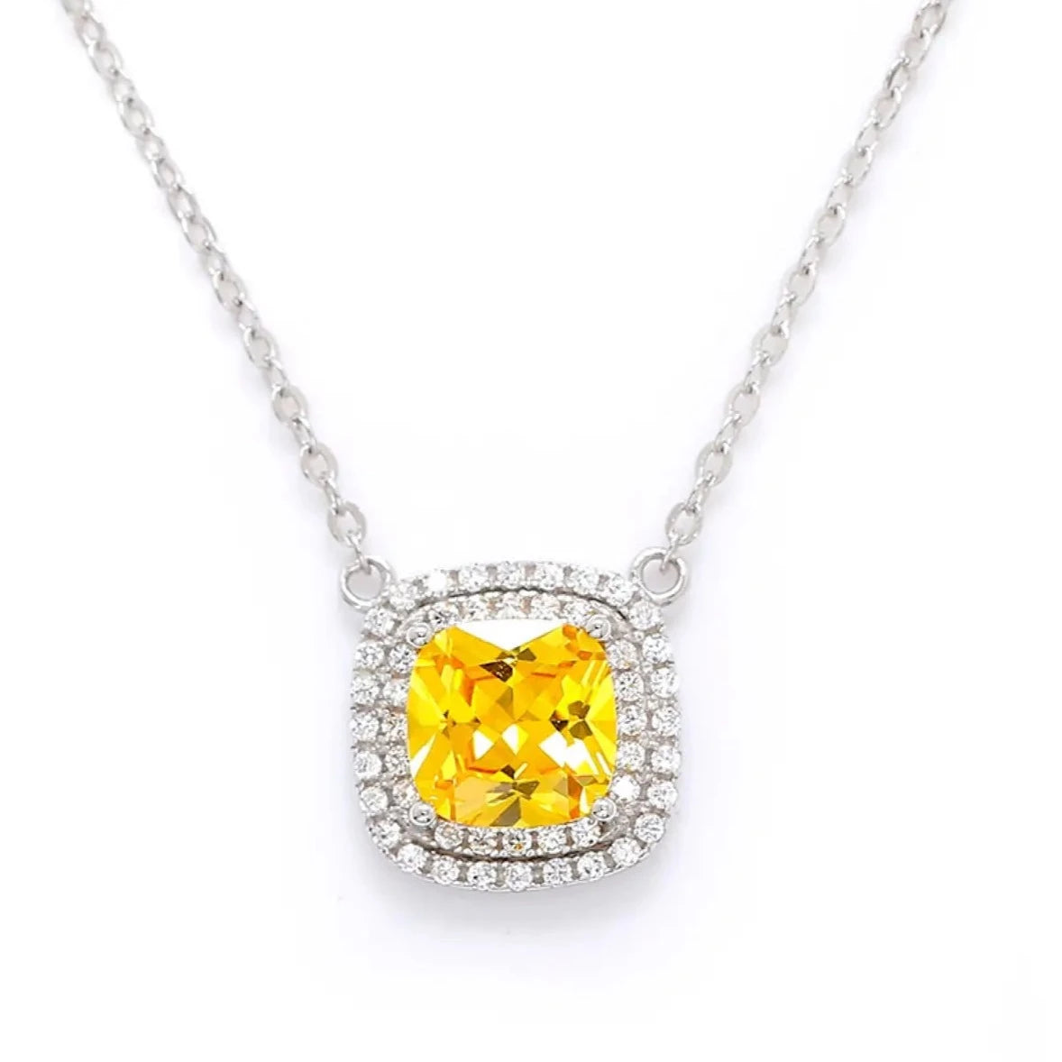 Sparklers Citrine Gemstone Pendant Necklace Sterling Silver – LUX VERSE Luxury Designer Fashion Outlet