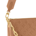 Coussin PM Camel Lambskin – the Coussin can be worn cross-body with the strap, on the shoulder by its short – LUX VERSE Luxury Designer Fashion Outlet