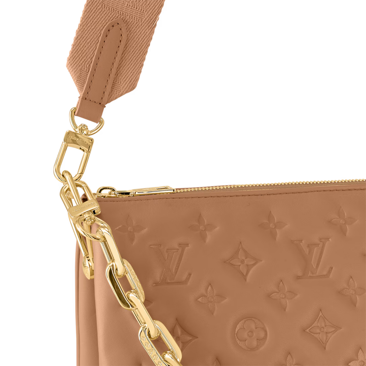Coussin PM Camel Lambskin – the Coussin can be worn cross-body with the strap, on the shoulder by its short – LUX VERSE Luxury Designer Fashion Outlet