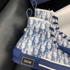 B23 High-Top Blue Oblique Sneakers