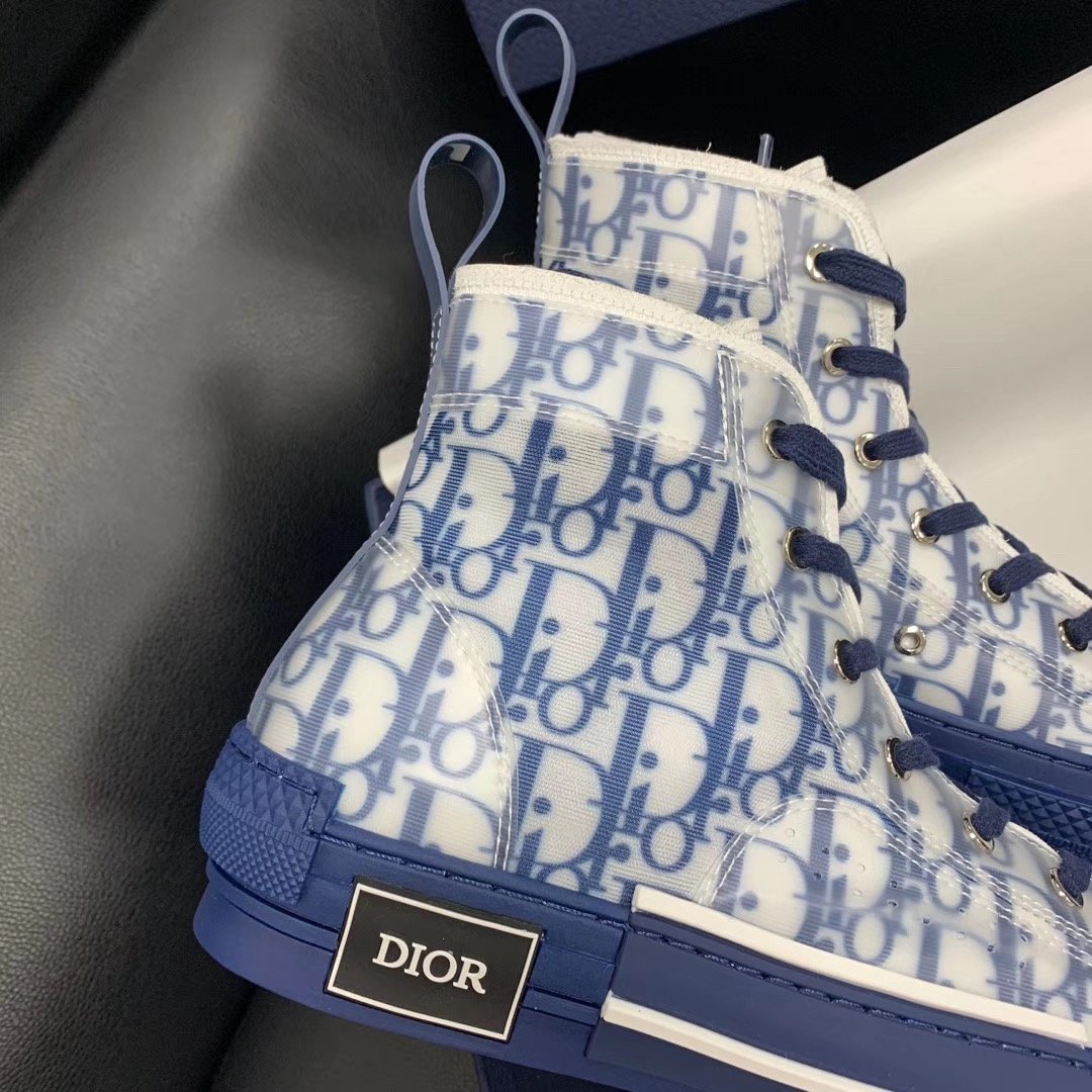 B23 High-Top Blue Oblique Sneakers