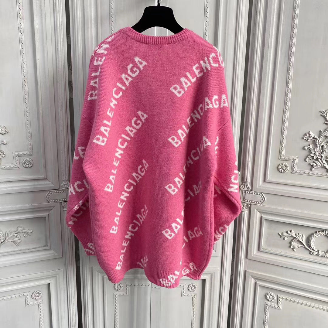 Schwarzes Jacquard-Rundhals-Sweatshirt mit Text-Print – Herren