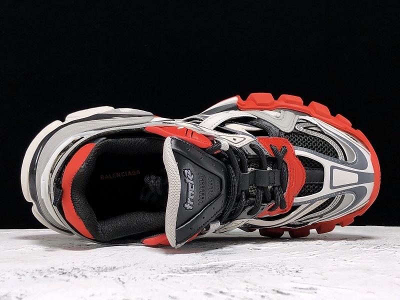 Track Grey and Red Sneakers