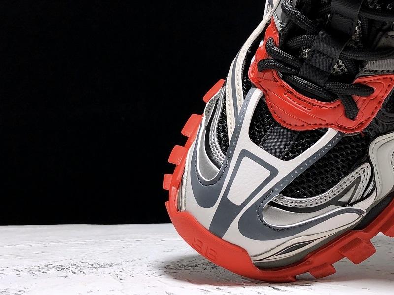Track Grey and Red Sneakers